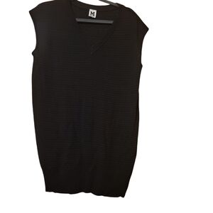 Missoni Man Sleeveless Black Sweater Vest  Size US 10 **FLAWED **